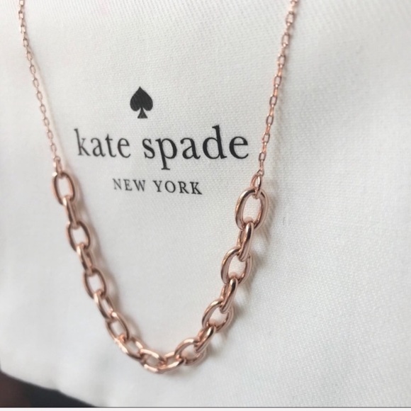 NWT Kate ♠️ Rhodium plated RoseGold tone necklace - Picture 4 of 6